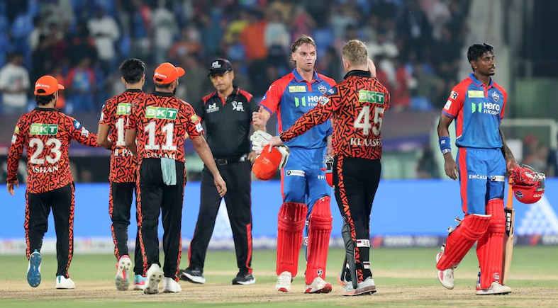 SRH VS DC Match Abandoned Due To Rain, SRH Out Of The Playoffs Race