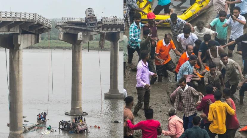 Gambhira Bridge collapses in Vadodara: 12 killed as vehicles fall into river