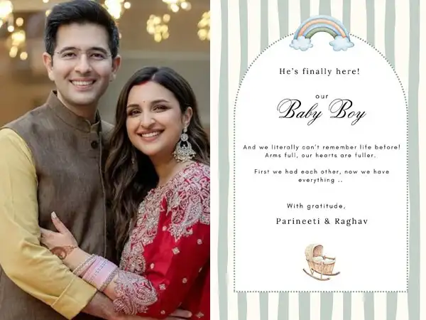 Parineeti Chopra and Raghav Chadha Welcome Baby Boy Ahead of Diwali