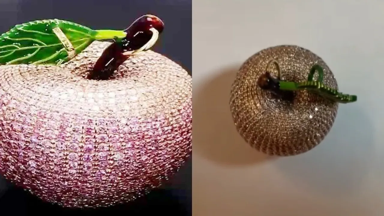 Apple Worth ₹10 Crore Made of Gold and Diamonds Stuns Mumbai